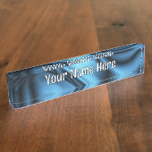 Blue Silk wave デスクネームプレート (側面)