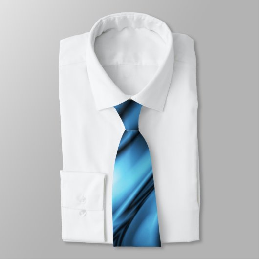 Blue Silk wave ネクタイ (タイ)