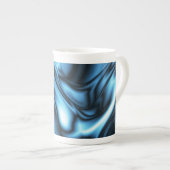 Blue Silk wave ボーンチャイナマグカップ (正面右)
