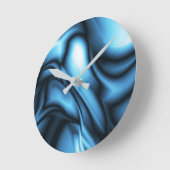Blue Silk wave ラウンド壁時計 (傾斜)