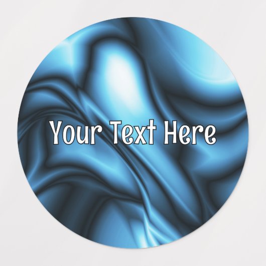 Blue Silk wave ラベル (デザイン1)