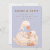 Blue Silly Goose Cards and Gifts Table Sign  招待状 (正面)