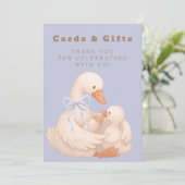 Blue Silly Goose Cards and Gifts Table Sign  招待状 (スタンド正面)