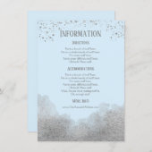 Blue Silverの紙吹雪結婚詳細 エンクロージャーカード (正面/裏面)