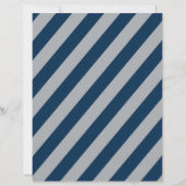 Blue & Silver Diagonal Stripes Scrapbook Paper (正面)