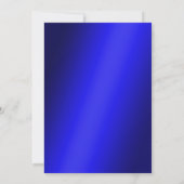 Blue & Silver Framed Men's 40th Birthday 招待状 (裏面)