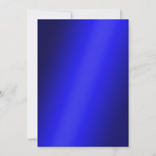 Blue & Silver Framed Men's 40th Birthday 招待状 (裏面)