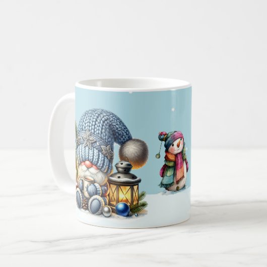 Blue & Silver Gonk Mug コーヒーマグカップ (正面左)