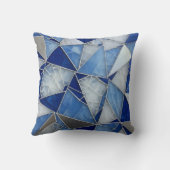 blue silver mosaic 1 クッション (裏面)