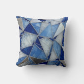blue silver mosaic 1 クッション (正面)