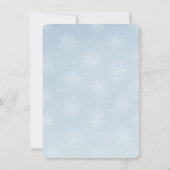 Blue & Silver Ornament Christmas Party Invitation 招待状 (裏面)