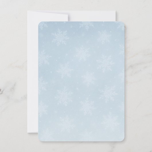 Blue & Silver Ornament Christmas Party Invitation 招待状 (裏面)