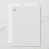 Blue Silver Wedding Bells Wedding Invitation 招待状 (裏面)