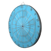 Blue, simple, elegant, abstract line pattern ダーツボード (正面右)