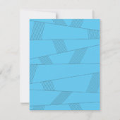 Blue, simple, elegant, abstract line pattern ノートカード (正面)