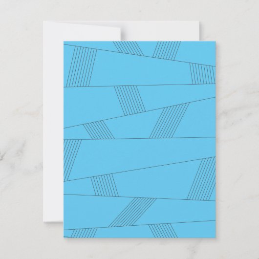 Blue, simple, elegant, abstract line pattern ノートカード (正面)