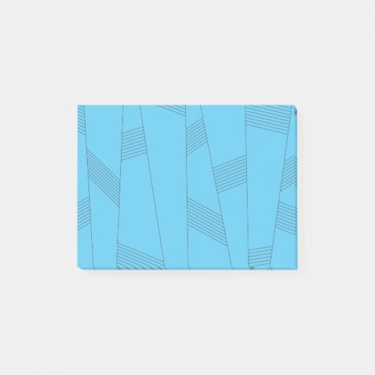 Blue, simple, elegant, abstract line pattern ポストイット (正面)