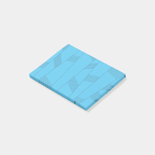 Blue, simple, elegant, abstract line pattern ポストイット (アングル)