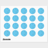 Blue, simple, elegant, abstract line pattern ラウンドシール (シート)