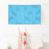 Blue, simple, elegant, abstract line pattern 横断幕 (インサイチュ)