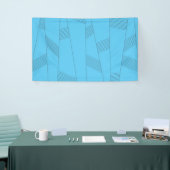 Blue, simple, elegant, abstract line pattern 横断幕 (トレードショー)