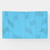 Blue, simple, elegant, abstract line pattern 横断幕 (横)