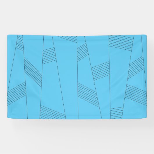 Blue, simple, elegant, abstract line pattern 横断幕 (横)