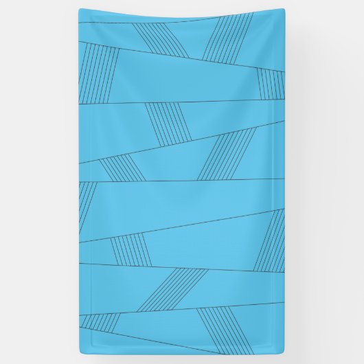 Blue, simple, elegant, abstract line pattern 横断幕 (縦)