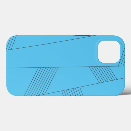 Blue, simple, elegant, abstract line pattern Case-Mate iPhoneケース (裏面 (横))