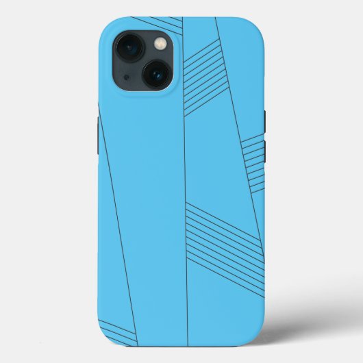 Blue, simple, elegant, abstract line pattern Case-Mate iPhoneケース (裏面)