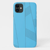 Blue, simple, elegant, abstract line pattern Case-Mate iPhoneケース (裏面)