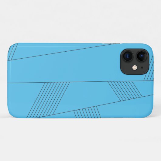 Blue, simple, elegant, abstract line pattern Case-Mate iPhoneケース (裏面(横))