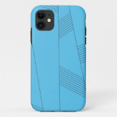 Blue, simple, elegant, abstract line pattern Case-Mate iPhoneケース (裏面)