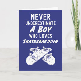 Blue Skateboarding Cards For Boys For Kids Sport カード