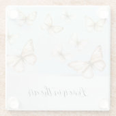 Blue Skies & Butterflies  ガラスコースター (裏面)