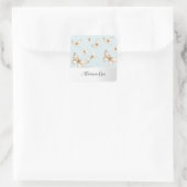 Blue Skies & Butterflies  スクエアシール (バッグ)