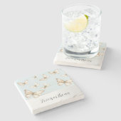 Blue Skies & Butterflies  ストーンコースター (横)