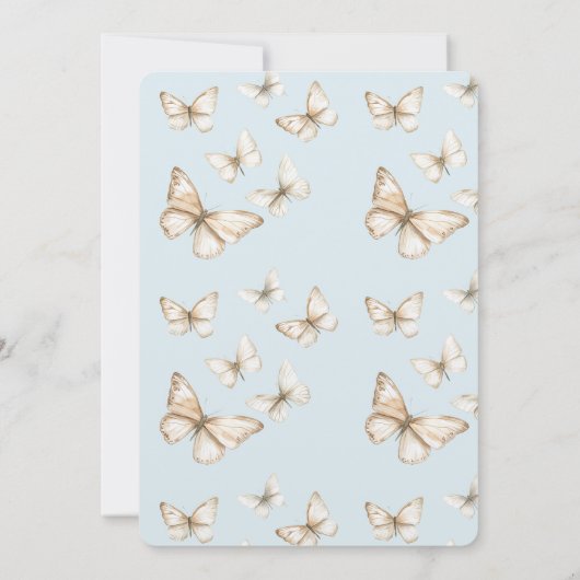 Blue Skies & Butterflies Wedding 招待状 (裏面)