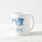 Blue Skies Sunglasses コーヒーマグカップ (正面右)