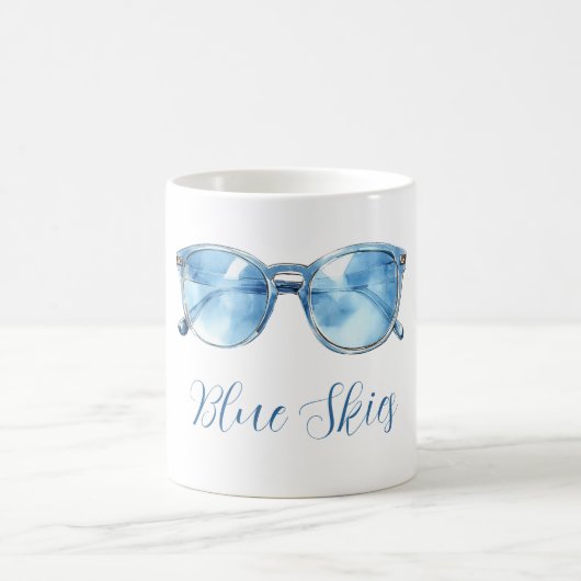 Blue Skies Sunglasses コーヒーマグカップ (中央)