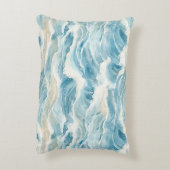 Blue Skies Tropical Island Palm Trees   アクセントクッション (裏面(縦))