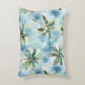 Blue Skies Tropical Island Palm Trees   アクセントクッション (正面(垂直))