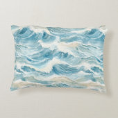 Blue Skies Tropical Island Palm Trees   アクセントクッション (裏面)