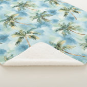 Blue Skies Tropical Island Palm Trees   シェルパブランケット (3/4)