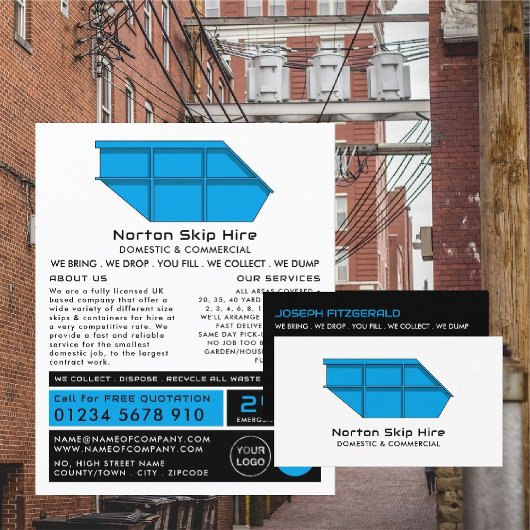 Blue Skip、Skip/Dumpster Company 広告's チラシ