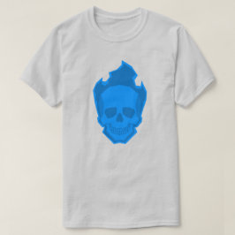 Blue Skull Graphic T-Shirt – Cool Minimal Skull De Tシャツ