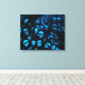 Blue Skulls Leinwand キャンバスプリント (インサイチュ (ウッドフロア))