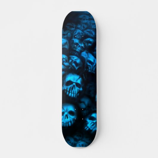 Blue skulls-Skateboard スケートボード (正面)