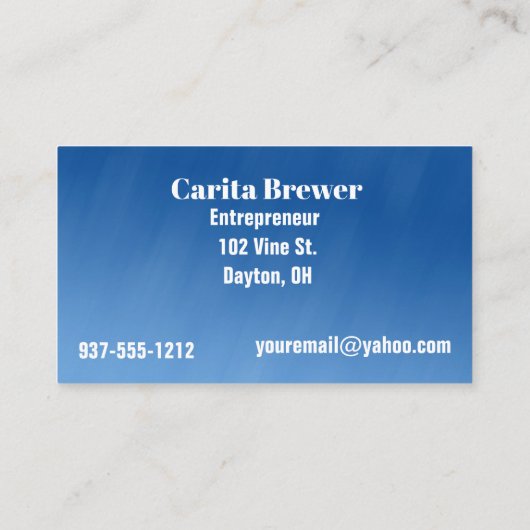 Blue Sky名刺 名刺 (裏面)