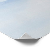 Blue sky and mountains view from airplane stylized ポスター (角)